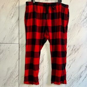 Old Navy Red Plaid Cotton Lounge Pants SZ XXL